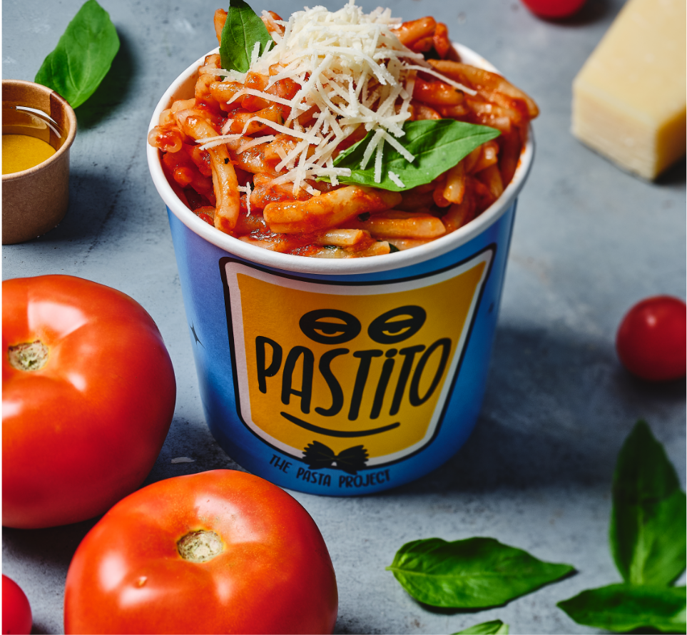 פסטיטו - פסטה טרייה מוגשת חמה בתוך באקט