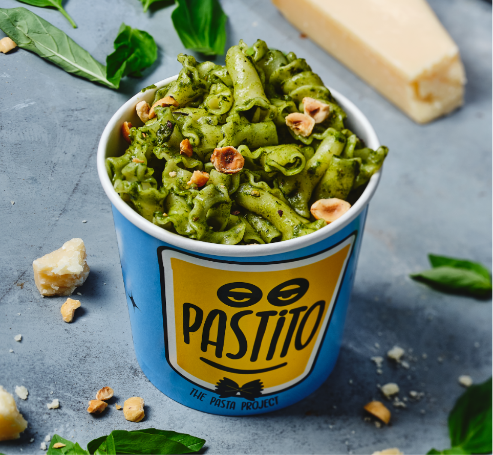 פסטיטו - פסטה קמפנלה טרייה מוגשת חמה בתוך באקט